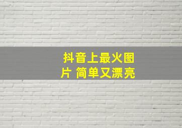 抖音上最火图片 简单又漂亮